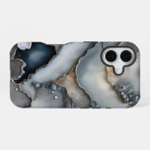 Grauschiefer und Kies iPhone 16 Hülle (Rückseite (Horizontal))