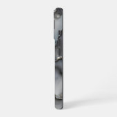 Grauschiefer und Kies iPhone 16 Hülle (Linke Seite)