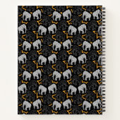 Grauschige Elefanten Notizblock (Rückseite)