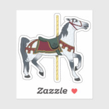 Grauschimmel-Karussellpferd
