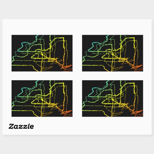 Grauschimmer Rechteckiger Aufkleber (Blatt)