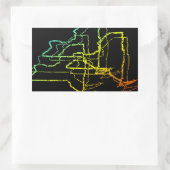 Grauschimmer Rechteckiger Aufkleber (Tasche)