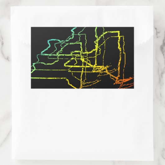 Grauschimmer Rechteckiger Aufkleber (Tasche)