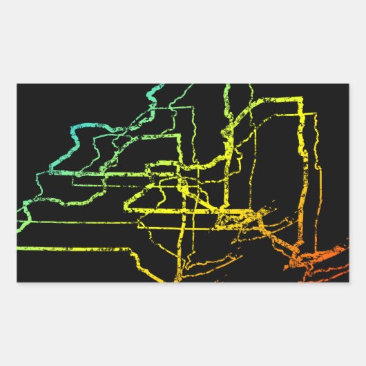 Grauschimmer Rechteckiger Aufkleber (Vorderseite)