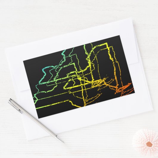 Grauschimmer Rechteckiger Aufkleber (Umschlag)