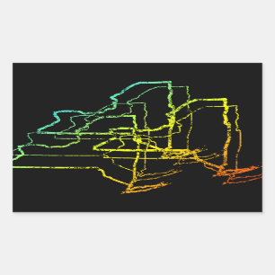 Grauschimmer Rechteckiger Aufkleber