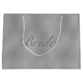 Grauschimmernder abstrakter Hintergrund Große Geschenktüte (Vorderseite)