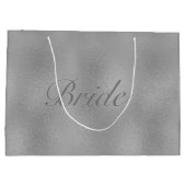 Grauschimmernder abstrakter Hintergrund Große Geschenktüte (Rückseite)