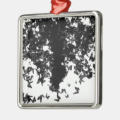 Grauschmetterling Silbernes Ornament (Links)