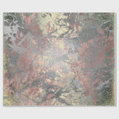 Grauschmolzen Silberne Rose Gold Rosa Marmormetall Geschenkpapier (Flach)