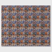 Grauschmuck-oder-Treating in Halloween-Kostümen Geschenkpapier (Flach)