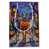 Grauschmuck-oder-Treating in Halloween-Kostümen Mittlere Geschenktüte (Vorderseite)