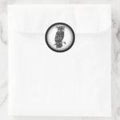 Grauschüssel Runder Aufkleber (Tasche)