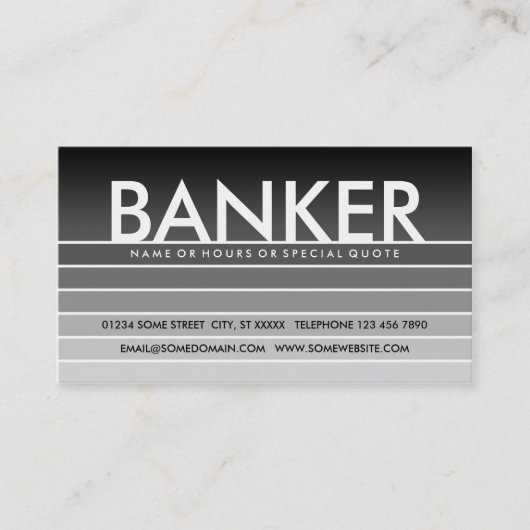 Grauschwalbe BANKER Visitenkarte (Vorderseite)