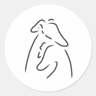 Grauschwanz-Aufkleber Runder Aufkleber