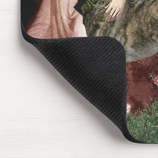 Grauschwanz (br) - sitzender Engel Mousepad (Ecke)