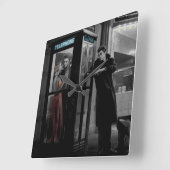 Grauschwarz Quadratische Wanduhr (Winkel)