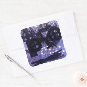 Grauschwarz Quadratischer Aufkleber (Umschlag)