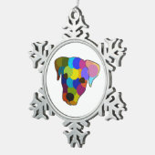 Grauschwarz Schneeflocken Zinn-Ornament (Rechts)