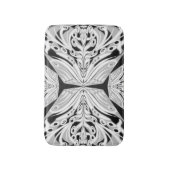 Grauschwarz und Weiß Butterfly Flügelgeflügel Abst Badematte (Vorderseite Vertikal)