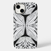 Grauschwarz und Weiß Butterfly Flügelgeflügel Abst Case-Mate iPhone Hülle (Rückseite)