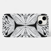 Grauschwarz und Weiß Butterfly Flügelgeflügel Abst Case-Mate iPhone Hülle (Rückseite (Horizontal))