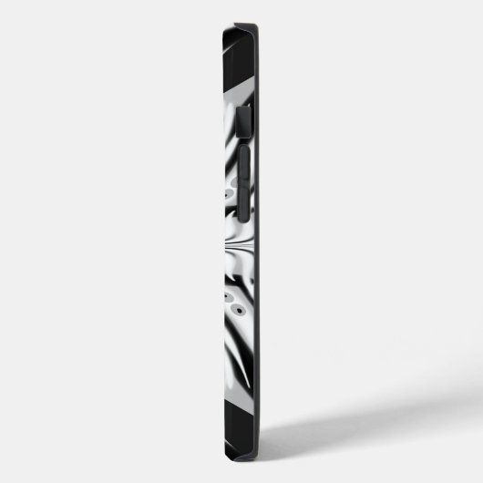 Grauschwarz und Weiß Butterfly Flügelgeflügel Abst Case-Mate iPhone Hülle (Rückseite / Links)