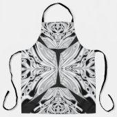 Grauschwarz und Weiß Butterfly Flügelgeflügel Abst Schürze (Vorderseite)