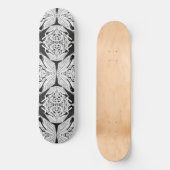Grauschwarz und Weiß Butterfly Flügelgeflügel Abst Skateboard (Vorderseite)