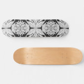 Grauschwarz und Weiß Butterfly Flügelgeflügel Abst Skateboard (Horizontal)