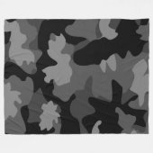 Grauschwarze Camouflage Fleecedecke (Vorderseite (Horizontal))