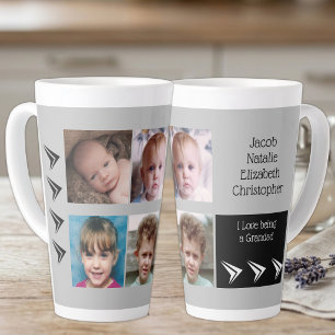 Grauschwarze Liebe als Opa mit Fotos Milchtasse