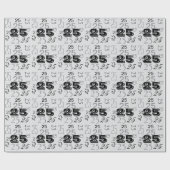 Grauschwarze Rauchnummern Personalisiert Geschenkpapier (Flach)