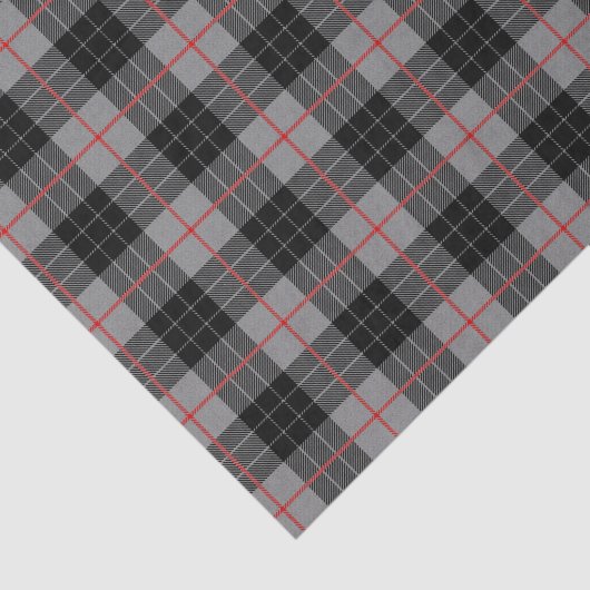Grauschwarzer Flanell kariert-Tartan Seidenpapier (Ausschnitt)