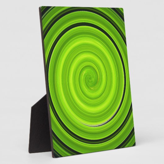 Grauschwarzes Spiralmuster Fotoplatte (Seite)