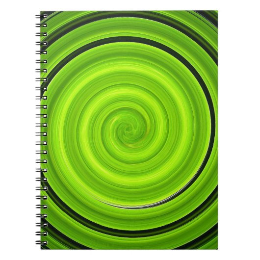 Grauschwarzes Spiralmuster Notizblock (Vorderseite)