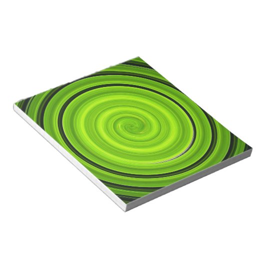 Grauschwarzes Spiralmuster Notizblock (angewinkelt)