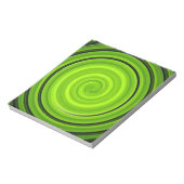 Grauschwarzes Spiralmuster Notizblock (Rotiert)