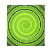 Grauschwarzes Spiralmuster Notizblock (Vorderseite)