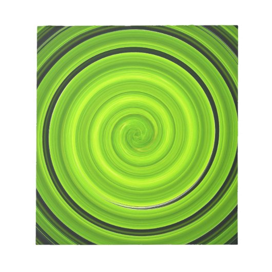 Grauschwarzes Spiralmuster Notizblock (Vorderseite)