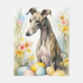 Grauschwund mit Ostereiern Fleecedecke (Vorderseite)