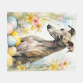 Grauschwund mit Ostereiern Fleecedecke (Vorderseite (Horizontal))