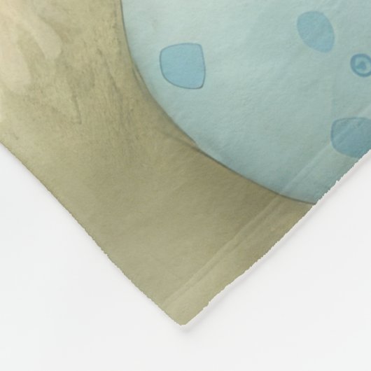 Grauschwund mit Ostereiern Fleecedecke (Ecke)