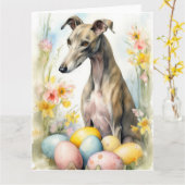 Grauschwund mit Ostereiern Karte (Gelbe Blume)