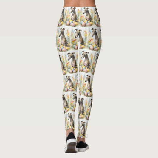 Grauschwund mit Ostereiern Leggings (Rückseite)