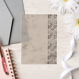 Grauseitenrahmen Pergament Einladungen