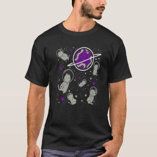 Grausexuelle Katze im Weltraum Grauer Sexualstolz T-Shirt