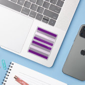 Grausexueller Stolz Aufkleber (Laptop mit iPhone)