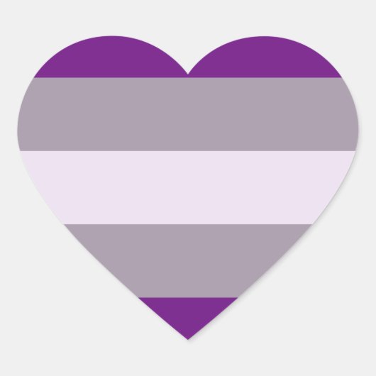 Grausexueller Stolz Herz-Aufkleber (Vorderseite)