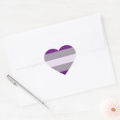Grausexueller Stolz Herz-Aufkleber (Umschlag)